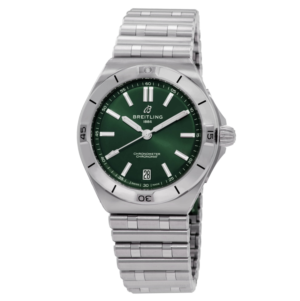 Breitling Chronomat Automatic Green Dial Mens Watch AB3114101L1A1