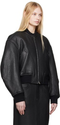 Alexander Wang Black Cropped Leather Jacket