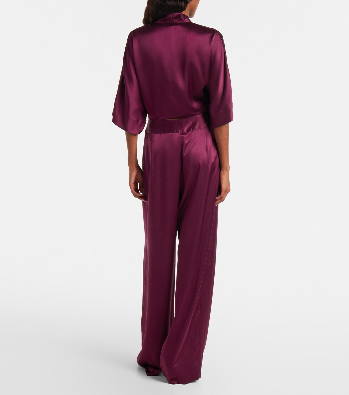 The Sei High-rise silk wide-leg pants