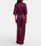 The Sei High-rise silk wide-leg pants