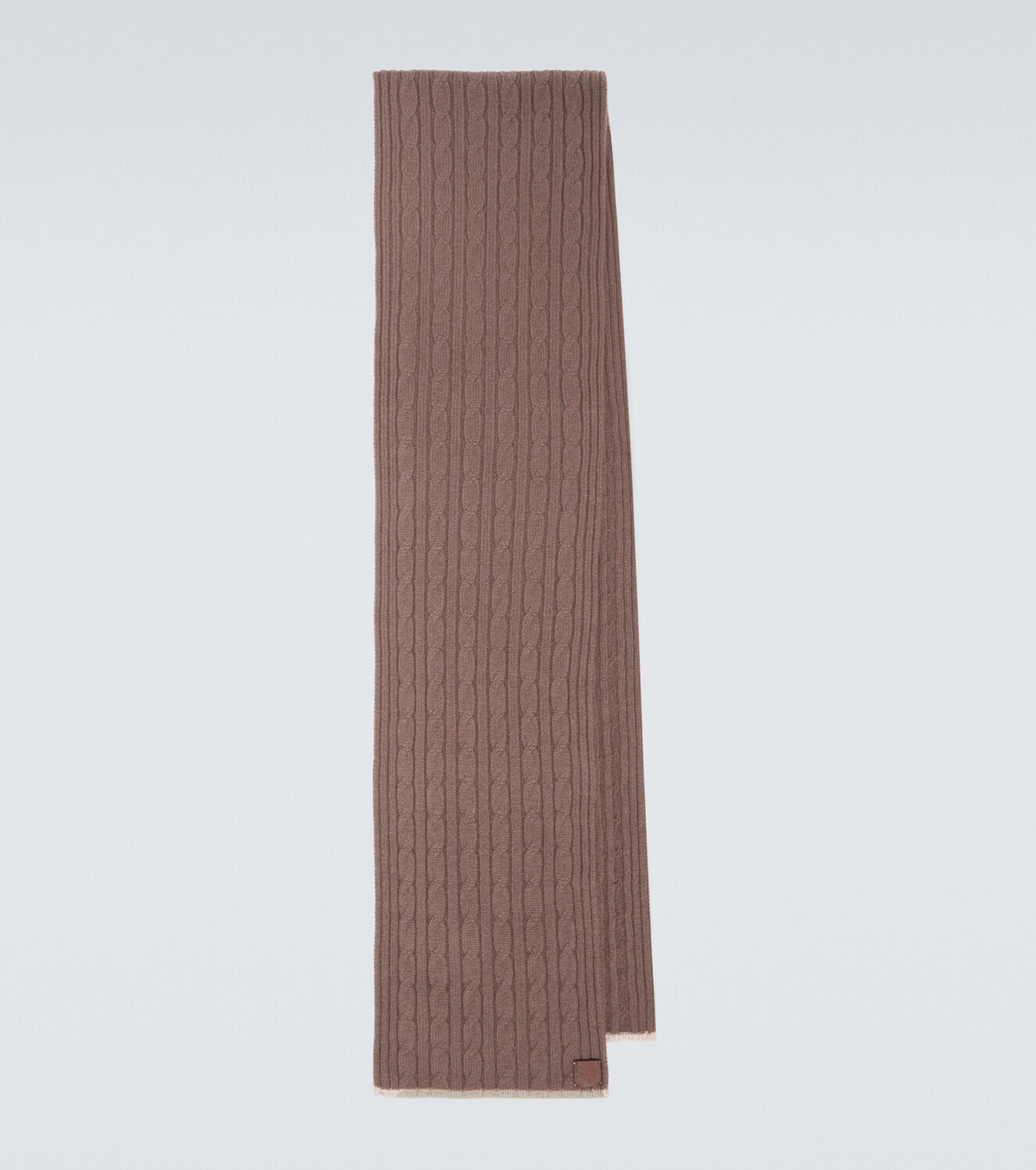 Eleventy Cable-knit cashmere scarf