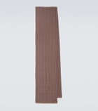 Eleventy Cable-knit cashmere scarf
