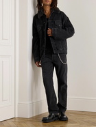 Acne Studios - Faux Fur-Trimmed Padded Denim Jacket - Black