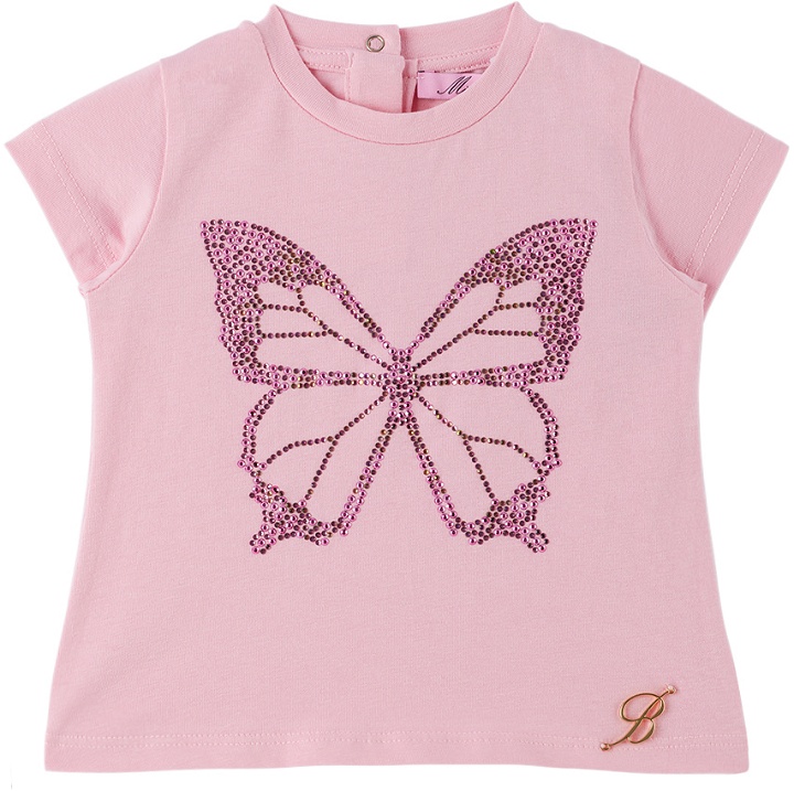 Photo: Miss Blumarine Baby Pink Butterfly T-Shirt