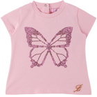 Miss Blumarine Baby Pink Butterfly T-Shirt