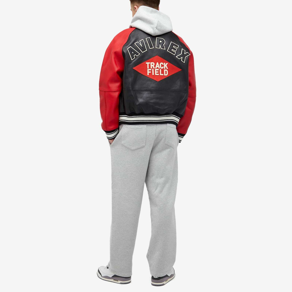 ジャケット・アウター avilex track&field Avirex Men's Track 'N' Field Jacket in Black Avirex