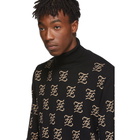 Fendi Black Karligraphy Turtleneck