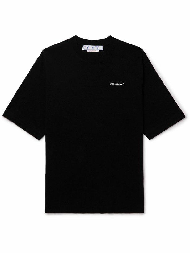 Photo: Off-White - Printed Cotton-Jersey T-Shirt - Black