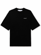 Off-White - Printed Cotton-Jersey T-Shirt - Black