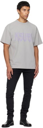 Ksubi Gray Blasted Ekcess Short Sleeve T-shirt