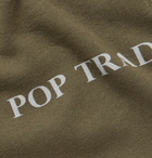 Pop Trading Company - Logo-Print Cotton-Jersey Half-Zip Sweatshirt - Green