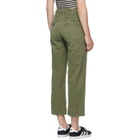 Amo Khaki Wide-Leg Army Trousers
