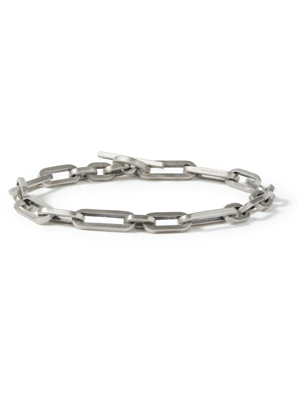 Photo: M.COHEN - Burnished Sterling Silver Chain Bracelet - Silver