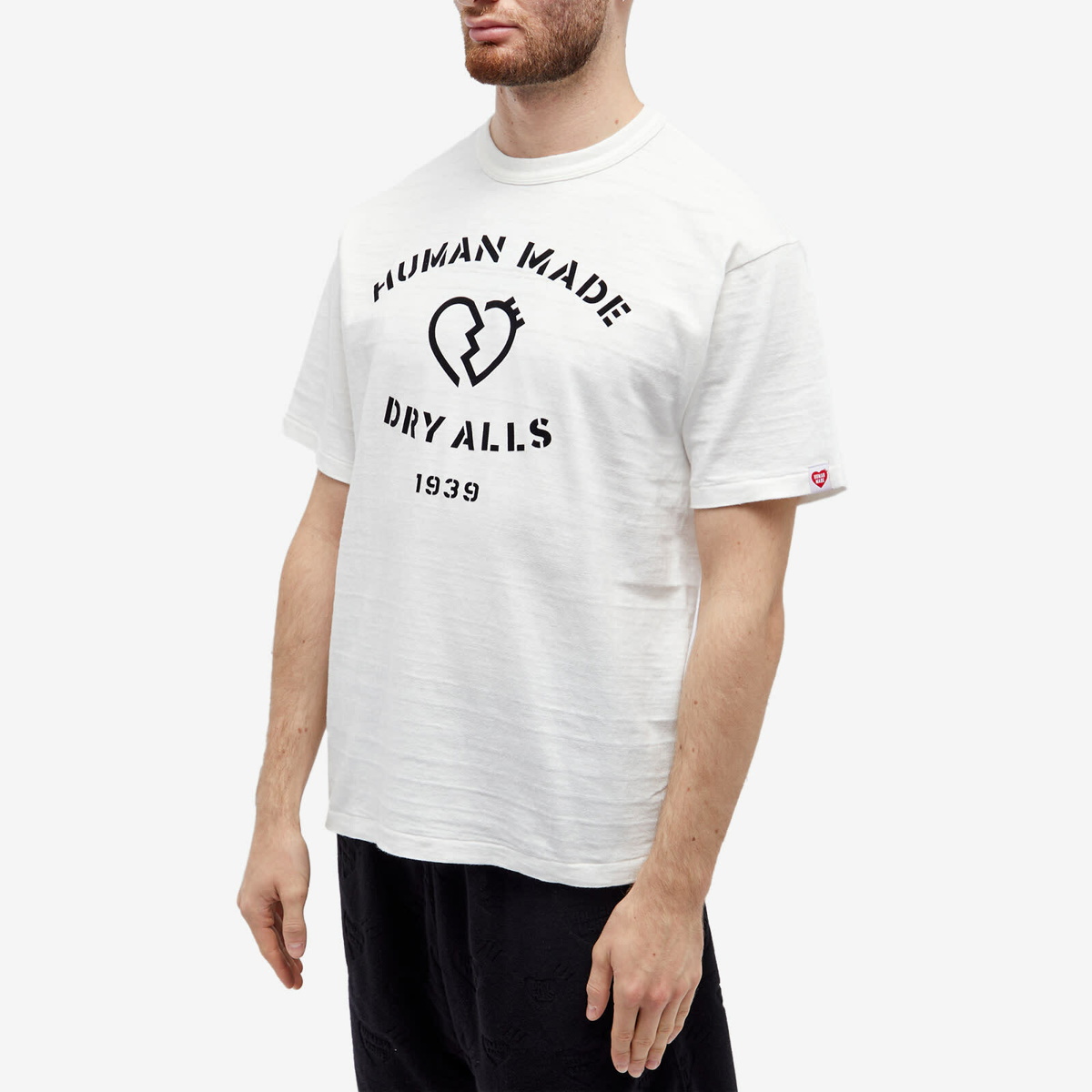 Human Made Men's Military Logo T-Shirt in White Human Made