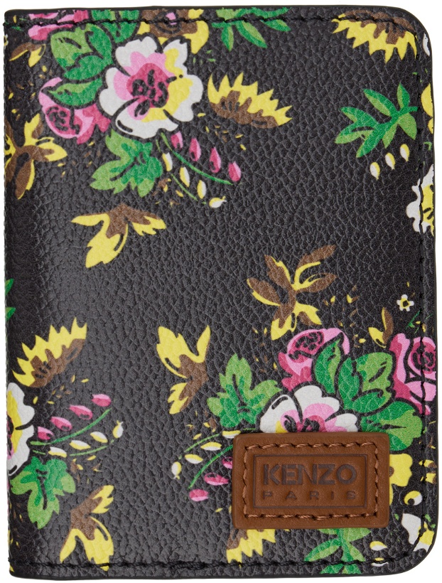 Photo: Kenzo Black Pop Bouquet Bifold Wallet