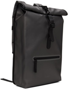 RAINS Gray Rolltop Backpack