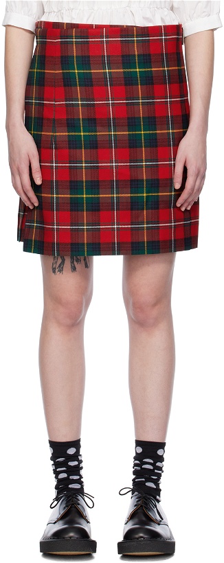 Photo: Comme des Garçons Girl Red Check Midi Skirt
