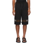 Fendi Black Forever Fendi Zip Down Shorts