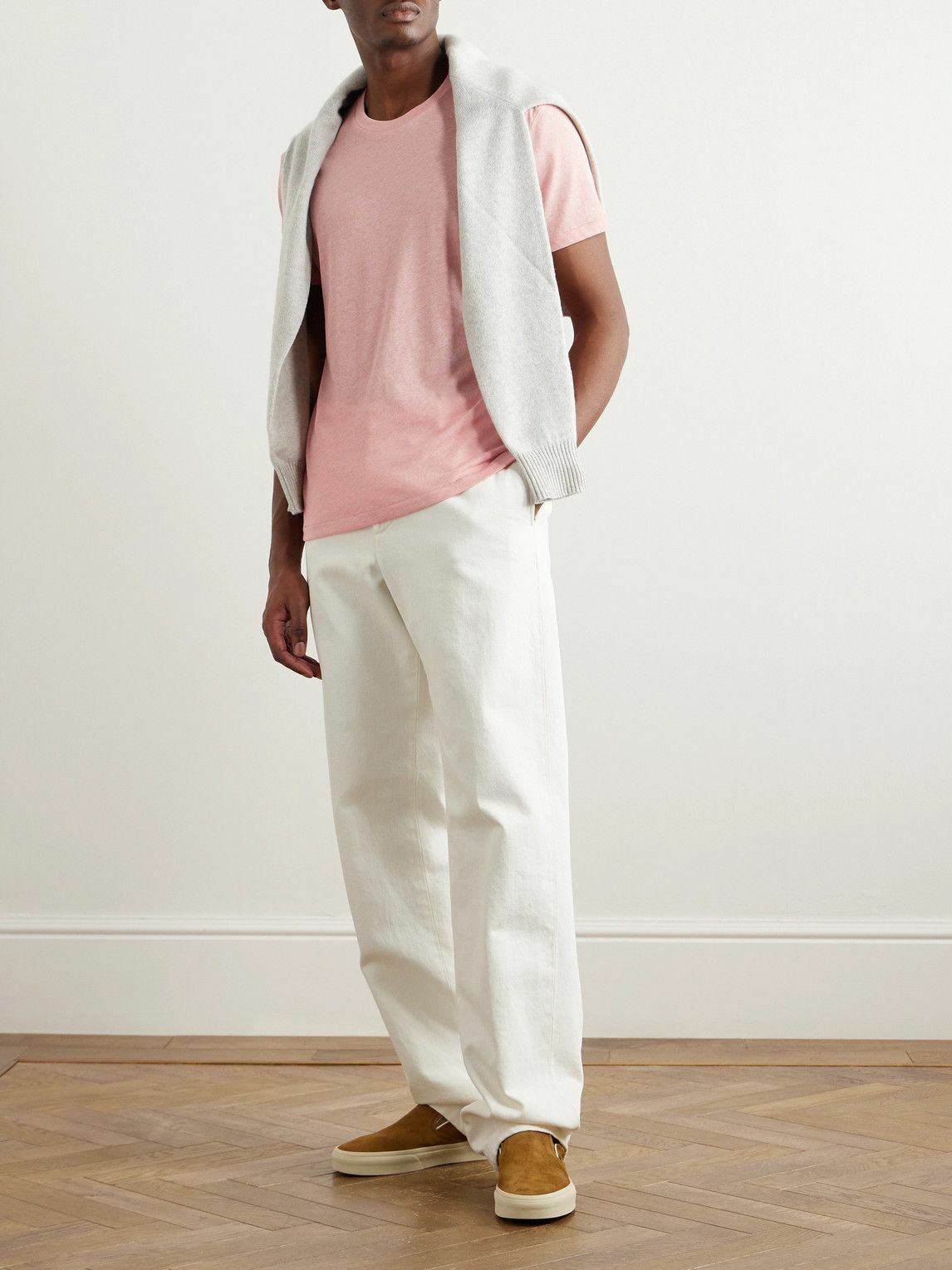 【関税＆送料込み】Tom Ford Pink Cotton Blend T-Shirt Cotton-blend jersey T-shirt in pink - Tom Ford | Mytheresa