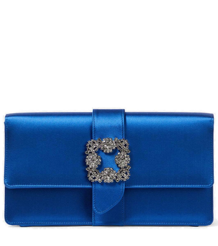 Photo: Manolo Blahnik Capri embellished satin clutch