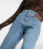 Mugler - High-rise spiral jeans