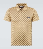 Miu Miu Checked silk piqué polo shirt