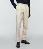 Thom Sweeney - Pleated slim linen pants