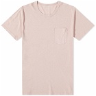 Officine Generale Men's Officine Générale Pocket T-Shirt in Dusty Rose