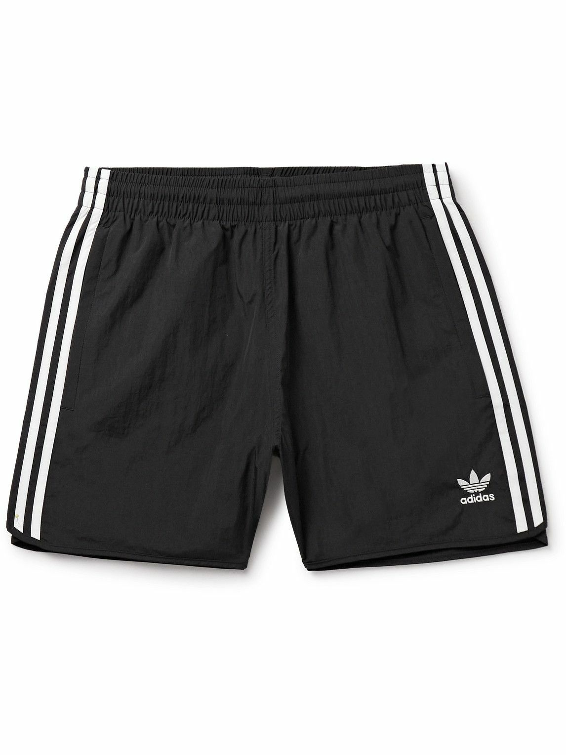 adidas Originals Black and Pink 3D Trefoil 3-Stripe Sweat Shorts adidas  Originals