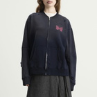 Needles Women's Deconstructed Zipped Sweat in Navy