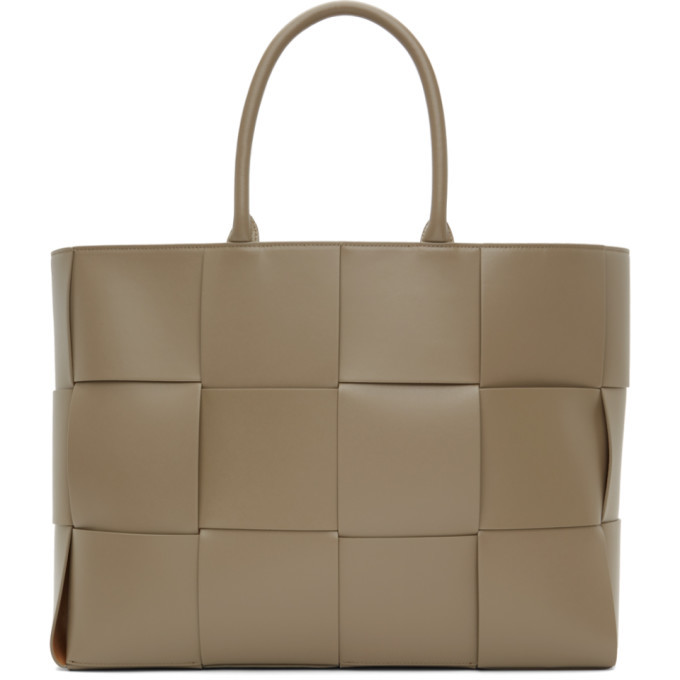 Photo: Bottega Veneta Taupe Intrecciato Tote