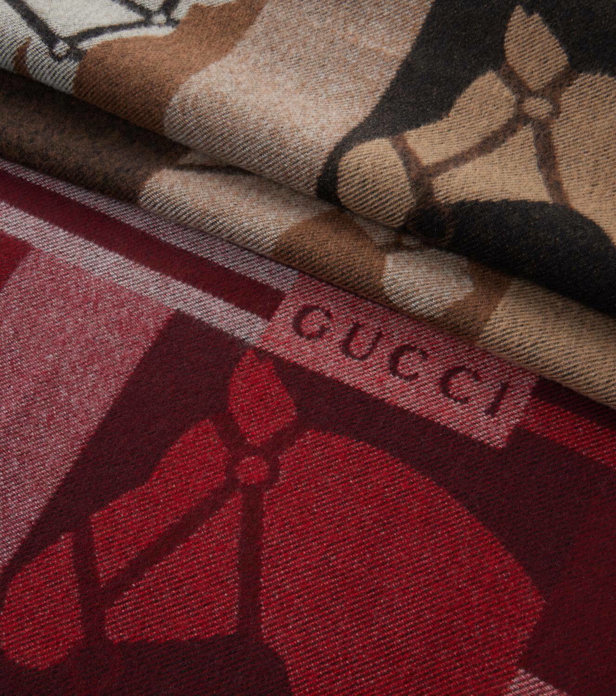 Gucci Jacquard wool and cashmere blanket