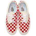 Vans Red and Off-White Checkerboard Era CRFT Sneakers
