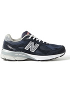 New Balance - 990v3 Suede and Mesh Sneakers - Blue