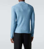 Saint Laurent Wool, cashmere, and silk polo shirt