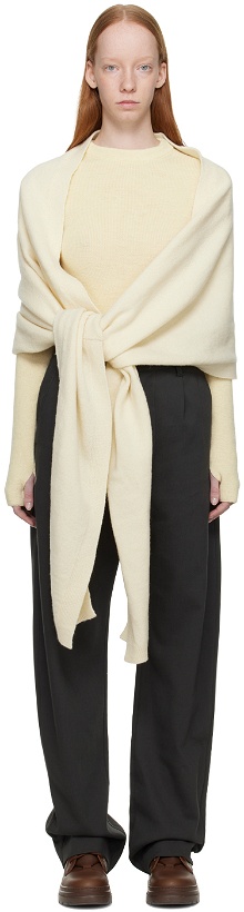 Photo: LEMAIRE Off-White Wrap Scarf