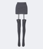 Aya Muse Costa miniskirt and over-the-knee socks set