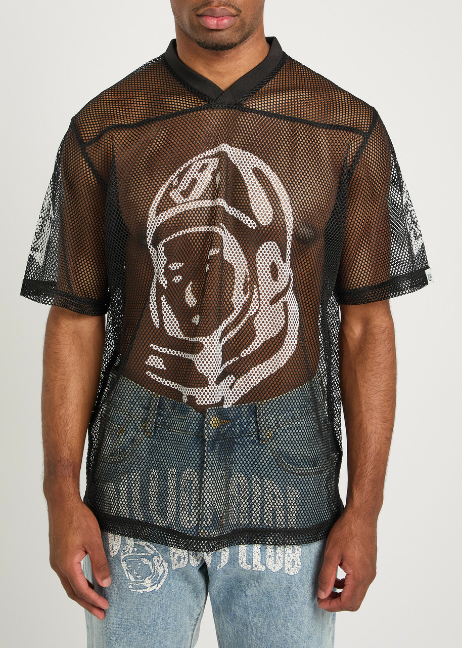 Billionaire Boys Club Logo-print Mesh Football T-shirt Black