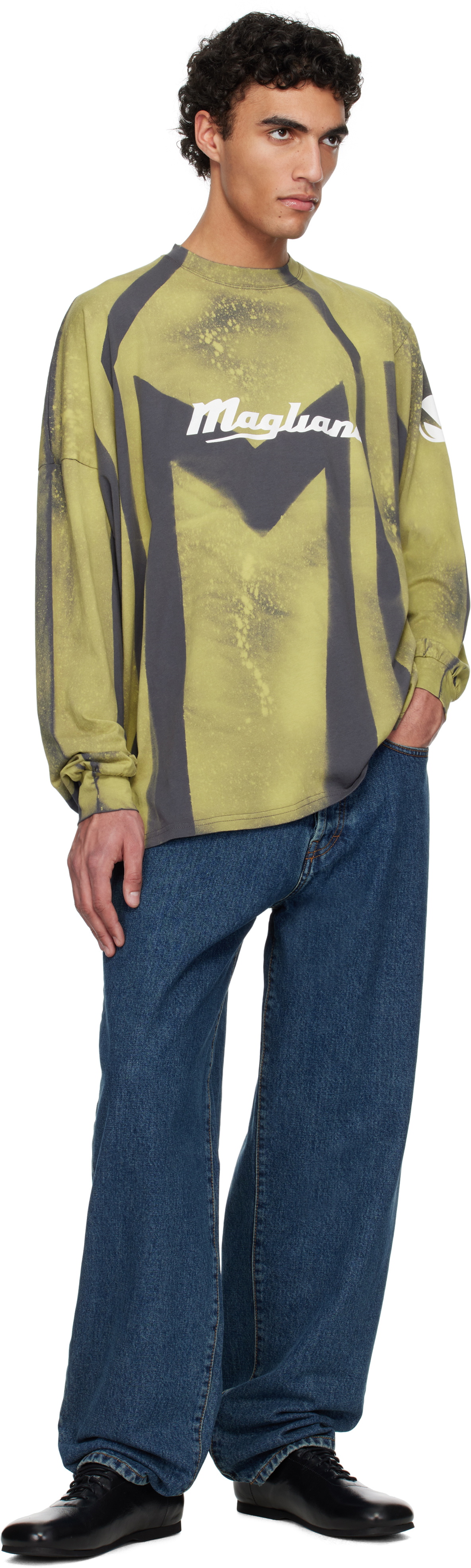 Magliano Green & Gray Phantom Twisted Long Sleeve T-shirt