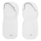 Ermenegildo Zegna Three-Pack White EZ Sockless Socks