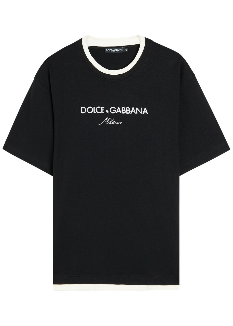 DOLCE&GABBANA 3dパッチ付きコットンTシャツ Dolce & Gabbana Black 3D Patch T-Shirt Dolce & Gabbana