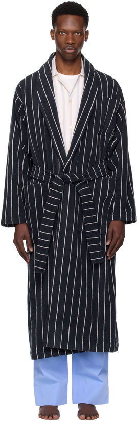 Photo: Tekla Navy Terry Classic Bathrobe
