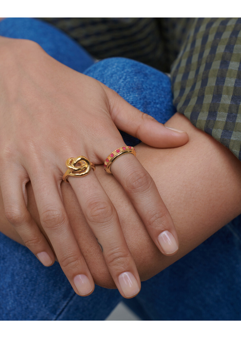 Missoma Hot Rox 18kt Gold-plated Vermeil Ring
