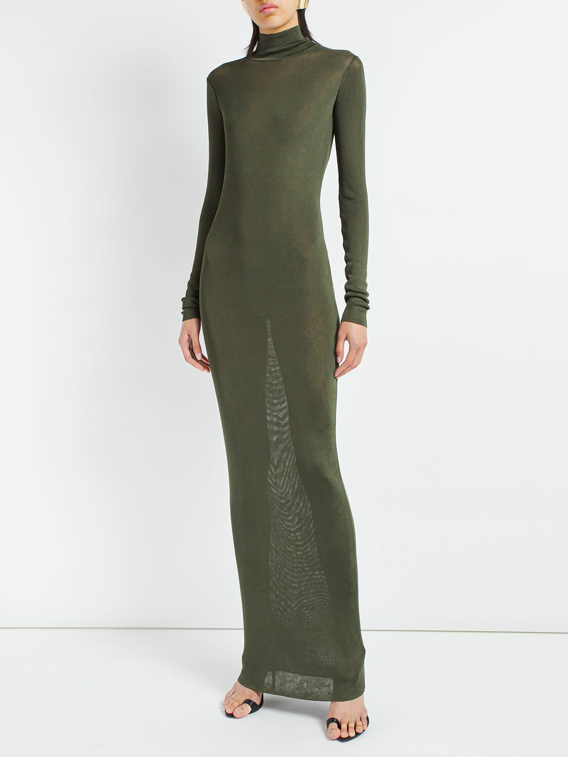 【関税込み】saint laurent LONG VISCOSE DRESS Saint laurent Long viscose dress available on julian-fashion