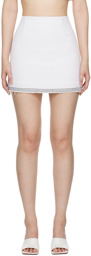 Recto SSENSE Exclusive Off-White Miniskirt