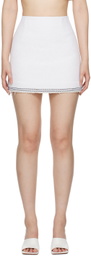 Recto SSENSE Exclusive Off-White Miniskirt