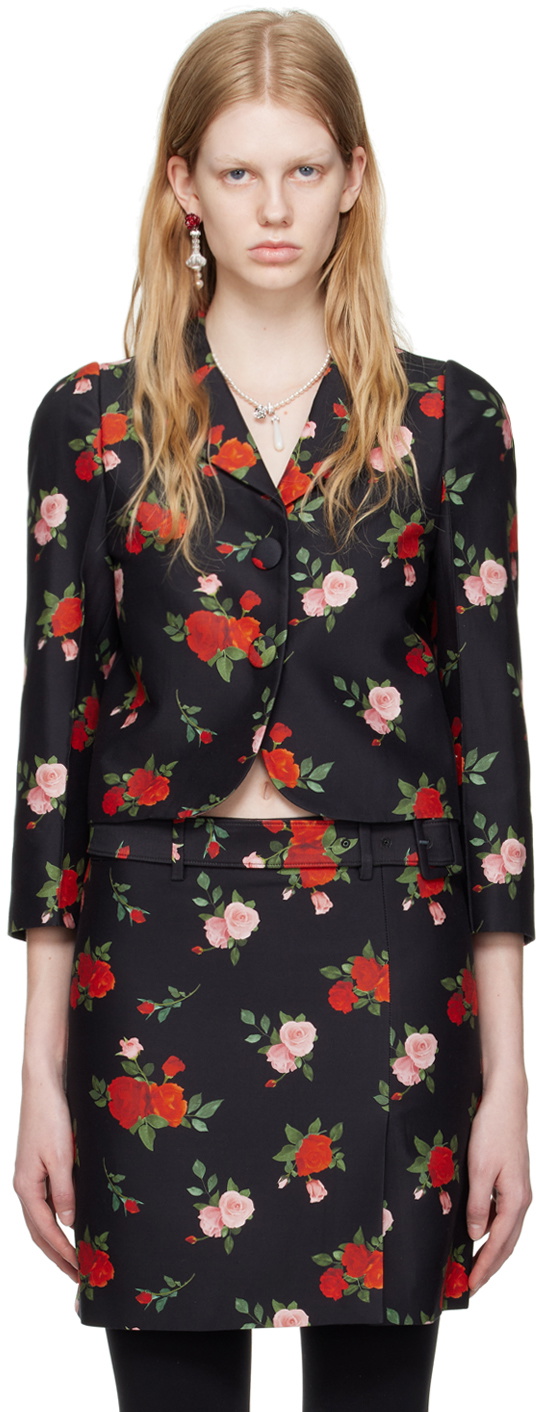 Shushu/Tong Black Floral Blazer Shushu/Tong