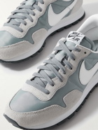 Nike - Air Pegasus 83 Suede and Leather-Trimmed Shell Sneakers - Gray