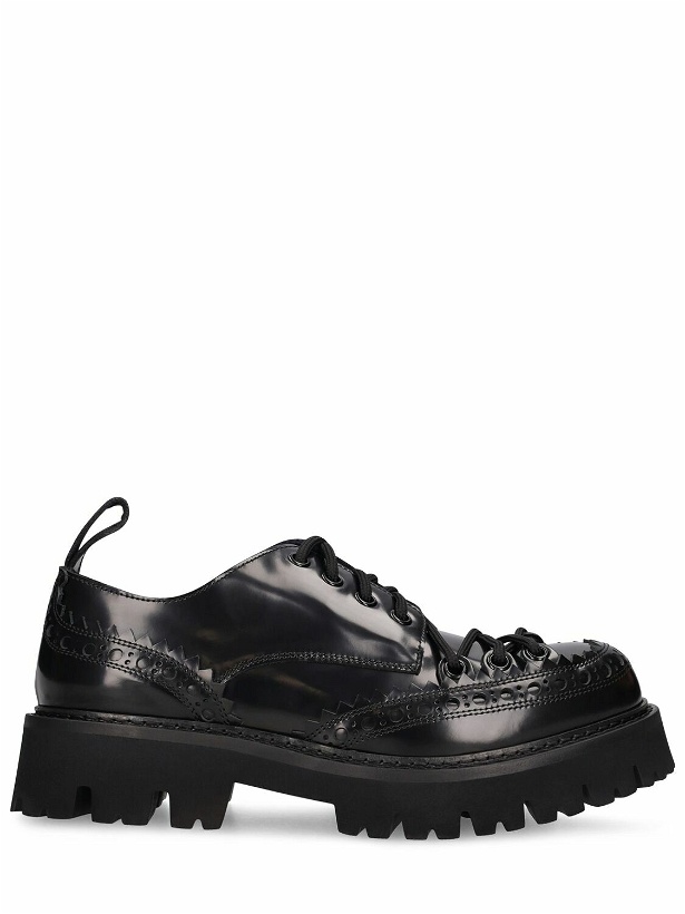 Photo: MOSCHINO Leather Lace-up Shoes