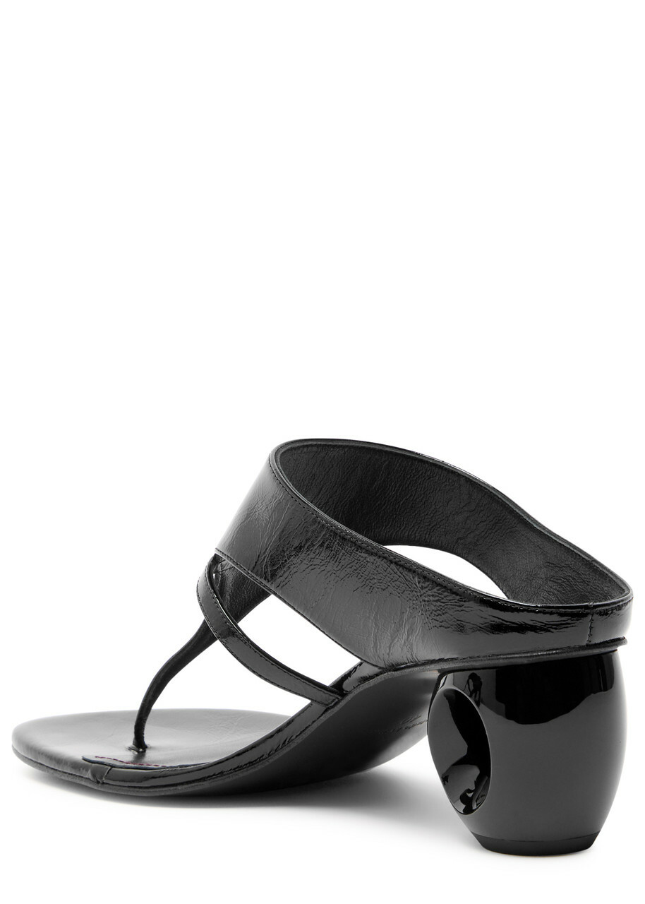 Alohas Dystaria Patent Leather Sandals Black